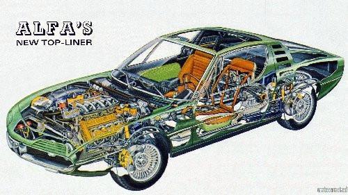 Alfa Romeo Montreal Cutaway T-Shirt