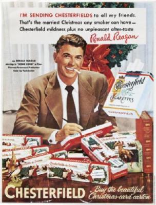 Reagan Ronald Chesterfield Cigarettes Ad T-Shirt A35316