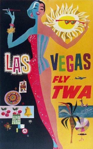 Travel Agency Art Las Vegas Twa T-Shirt A43668
