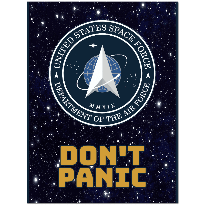 United States Space Force Dont Panic Parody T-Shirt A47495