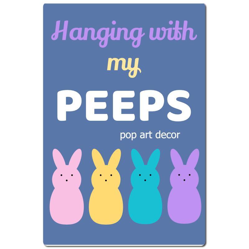 Hanging with my Peeps Easter T-Shirt Sky blue A47485