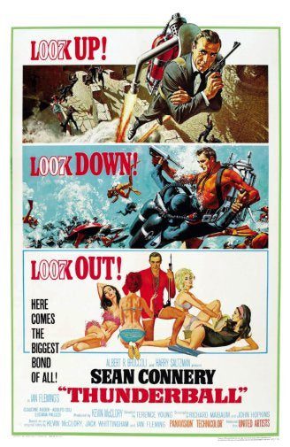 Thunderball Movie Poster James Bond 11 inch x 17 inch poster