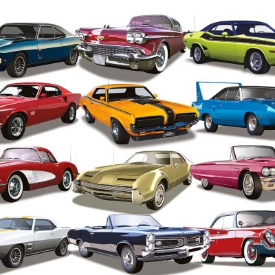 American Classics Muscle Cars Chart Poster Print 24x36 #O192401