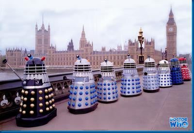 Dr. Who Daleks In London Puzzle Jigsaw Puzzle Choose a Size