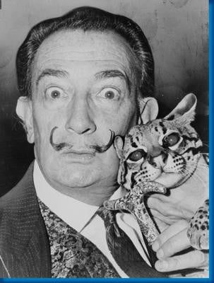 Salvador Dali Cat Bw Mouse Pad Mousepad