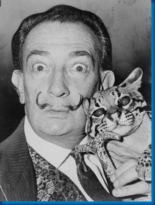 Salvador Dali Cat Bw T-Shirt A36986
