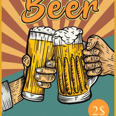 Fresh Beer Sign Retro Art Poster #4152401
