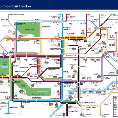 Central London Bus Route Map Mouse Pad for PC Gaming and Work Mousepad #5012401