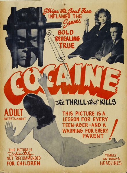 Cocaine The Thrill That Kills Vintage Art Movie Poster Print #K1892
