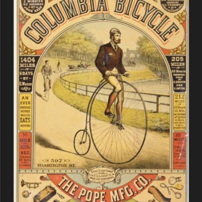 Columbia Bicycle Ad Replica Art Mouse Pad Mousepad