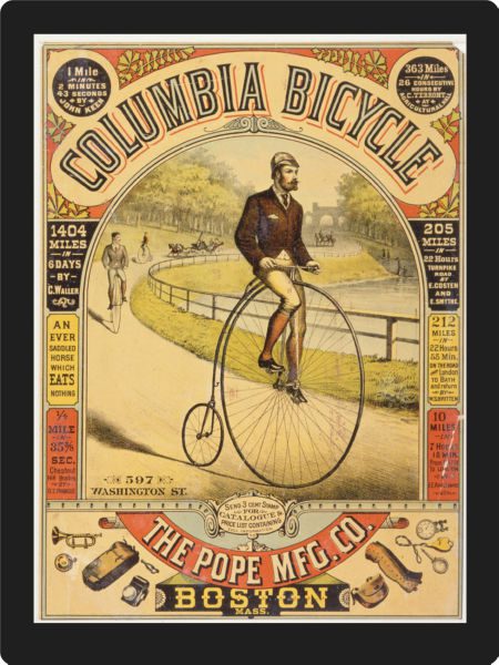 Columbia Bicycle Ad Replica Art Mouse Pad Mousepad