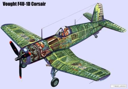 Corsair Airplane Cutaway T-Shirt