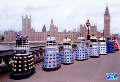Dr. Who Daleks In London Puzzle Jigsaw Puzzle Choose a Size