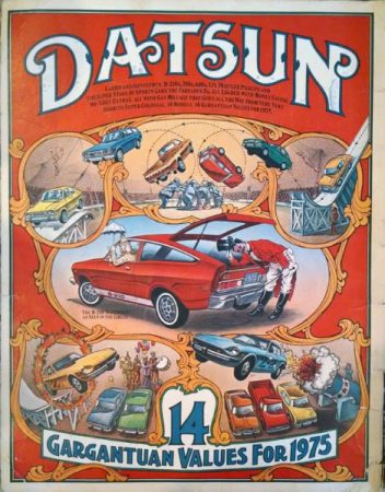 Datsun Circus Ad 1975 Replica Mouse Pad Mousepad