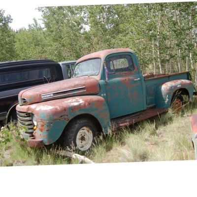 Junkyard Cars Photo T-Shirt Ford F1 Pickup Truck A15664