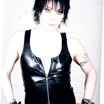 Joan Jett In Leather poster 12x16 Print on Metal Sign 12in x 16in Square Adults Z Posters BZ236