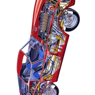 Ferrar 250 Gto Poster 24X36 24"X36" #272501 Cutaway