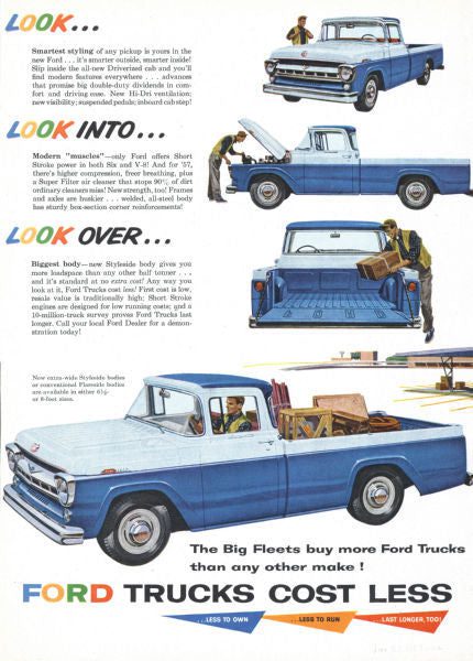 Ford Truck Ad 1957 Poster Print #K3183