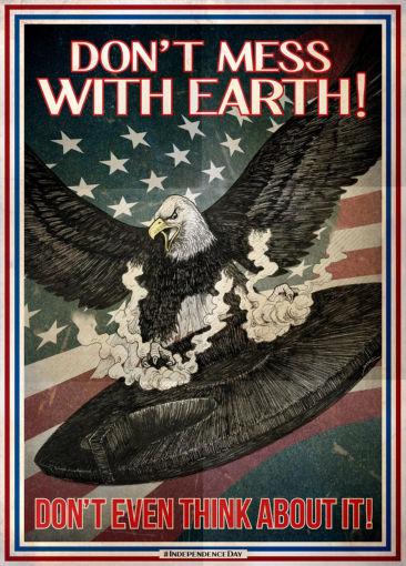 Independence Day Resurgence Propaganda Styled T-Shirt A20684