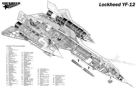Lockheed Yf-12 Cutaway T-Shirt A25319