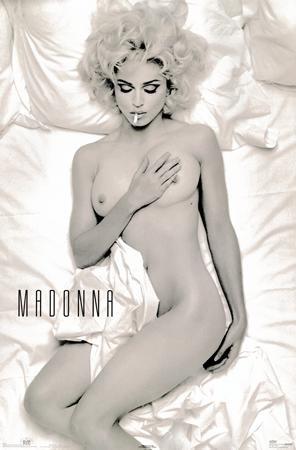 Madonna Poster Sexy Smoking in Bed 24x36