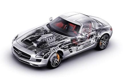 Mercedes Benz Sls Cutaway T-Shirt A27535