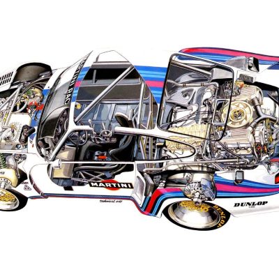 Porsche 935 Cutaway Poster 24X36 24"X36" #292501