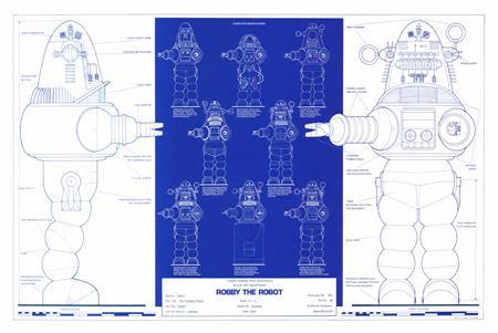 Robby The Robot Blueprint T-Shirt A36221