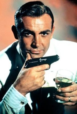 Sean Connery Poster James Bond Gun #1 24inx36in