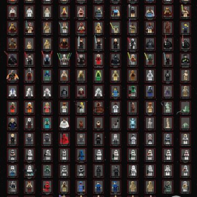 Star Wars Lego Pieces poster print B233