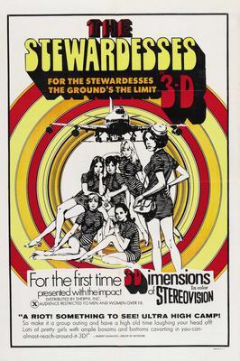 Stewardesses In 3D Movie Poster T-Shirt A40626