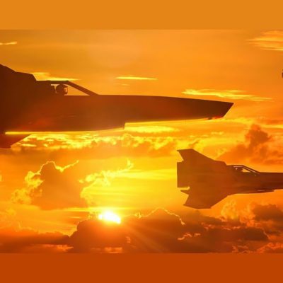 Battlestar Galactica Vipers Poster Flying Scene #4152401 - 11x17