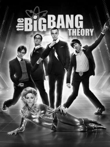 Big Bang Theory Black and White Poster 24"x36"