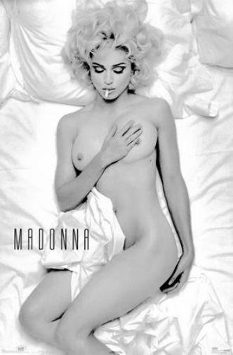 Madonna Poster Black and White Poster 16x24