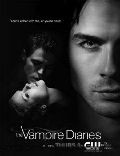Vampire Diaries Black and White Poster B397 27x40
