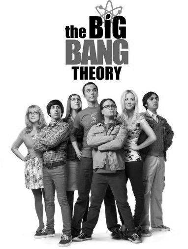 Big Bang Theory Black and White Poster 24"x36"