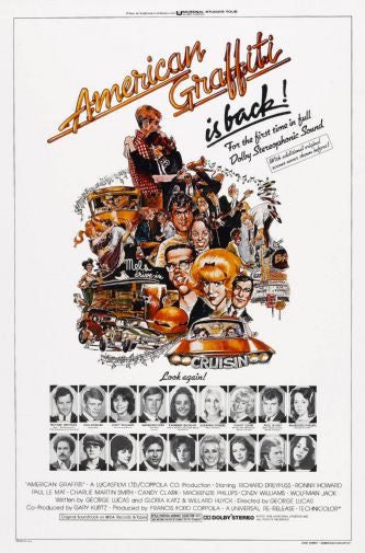 American Graffiti Movie Poster Puzzle Jigsaw Puzzle Choose a Size