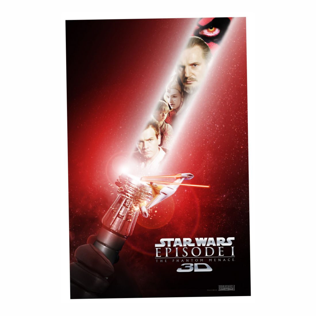 Star Wars Episode 1 3D Movie poster print B218