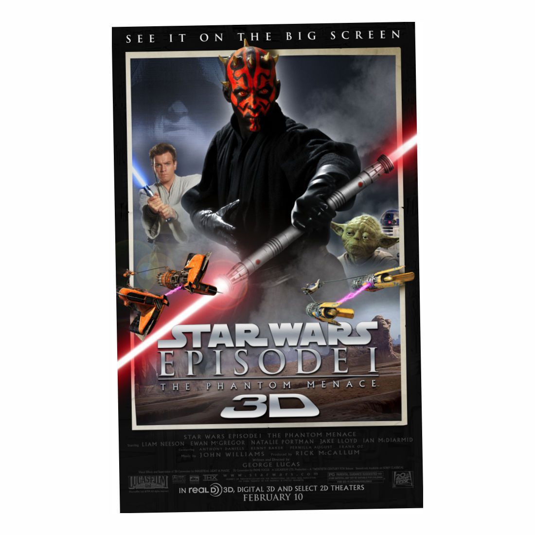 Star Wars Episode 1 3D Movie poster print #02 B219
