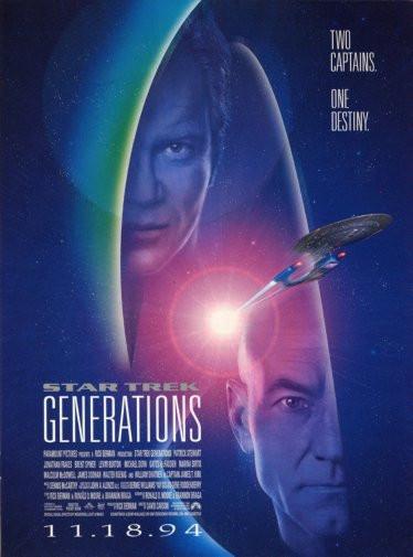 Star Trek Generations Movie Poster T-Shirt A40356