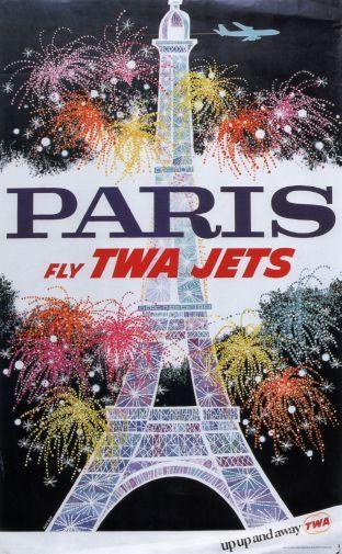 Twa Airlines Paris Eiffel Tower T-Shirt A47790