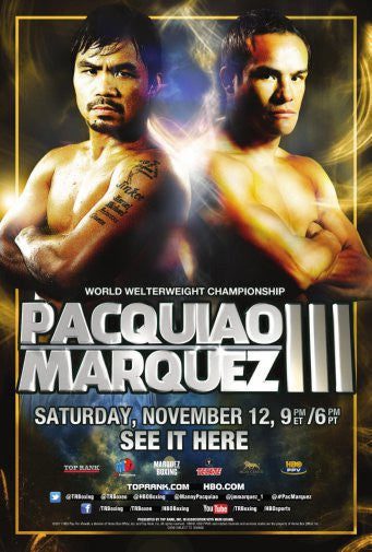 Boxingmanny Pacquiao Vs. Juan Manuel Marquez Puzzle Jigsaw Puzzle Choose a Size