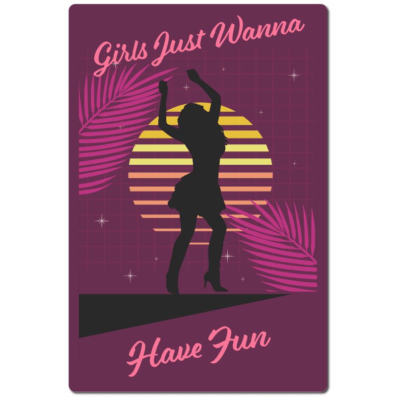 Girls just wanna have fun 80s retro T-Shirt A17099