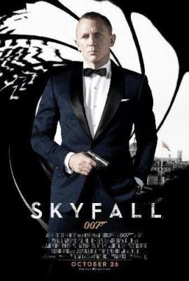 Skyfall James Bond 007 Mini Metal Movie Poster 8in x 12in